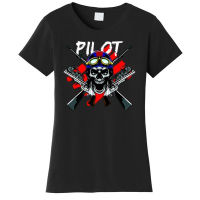 Pilot Skull Women's T-Shirt