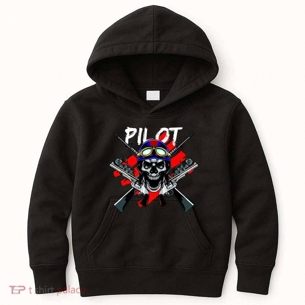 Pilot Skull Kids Hoodie