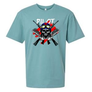 Pilot Skull Sueded Cloud Jersey T-Shirt