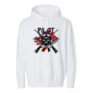 Pilot Skull Garment-Dyed Fleece Hoodie