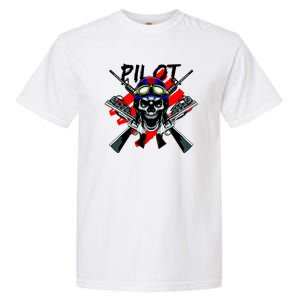 Pilot Skull Garment-Dyed Heavyweight T-Shirt