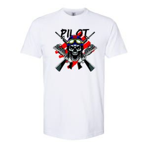 Pilot Skull Softstyle CVC T-Shirt