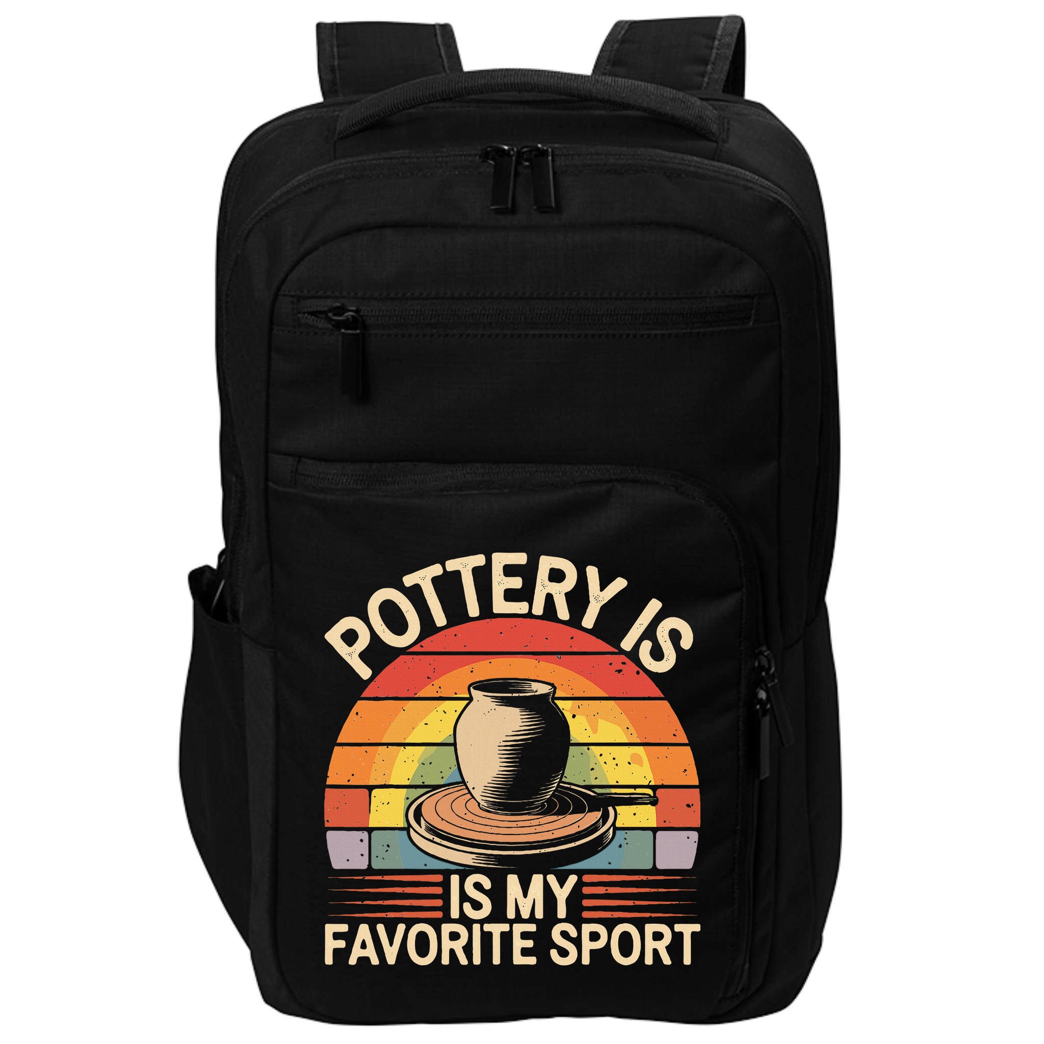Pottery Is My Favorite Sport Funny Pottery Impact Tech Backpack