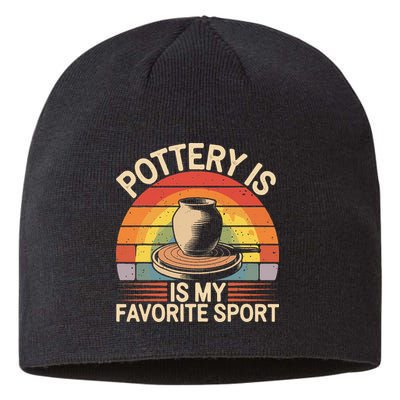 Pottery Is My Favorite Sport Funny Pottery Sustainable Beanie
