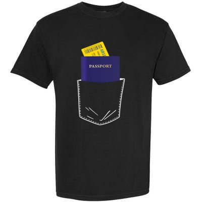 Passport In My Pocket World Traveller And Globe Trotter Gift Garment-Dyed Heavyweight T-Shirt