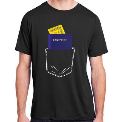 Passport In My Pocket World Traveller And Globe Trotter Gift Adult ChromaSoft Performance T-Shirt