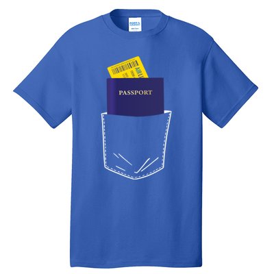 Passport In My Pocket World Traveller And Globe Trotter Gift Tall T-Shirt