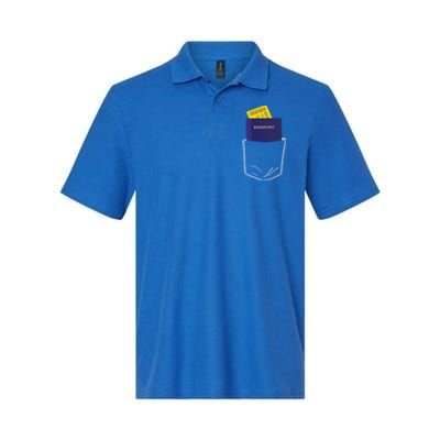 Passport In My Pocket World Traveller And Globe Trotter Gift Softstyle Adult Sport Polo