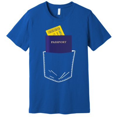 Passport In My Pocket World Traveller And Globe Trotter Gift Premium T-Shirt