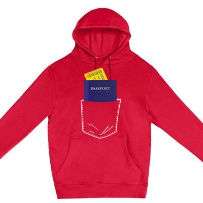 Passport In My Pocket World Traveller And Globe Trotter Gift Premium Pullover Hoodie