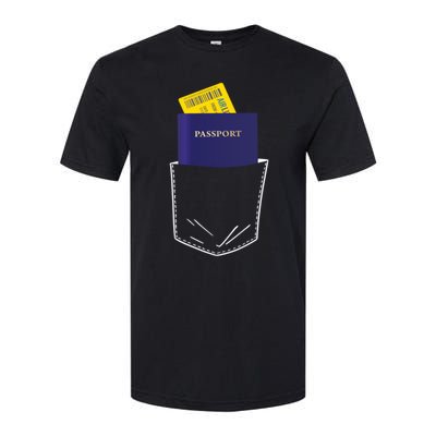 Passport In My Pocket World Traveller And Globe Trotter Gift Softstyle CVC T-Shirt