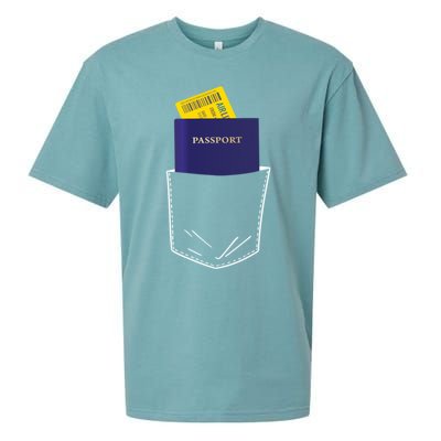 Passport In My Pocket World Traveller And Globe Trotter Gift Sueded Cloud Jersey T-Shirt