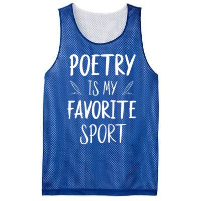 Poetry Is My Favorite Sport Reading Literature Writer Gift Cute Gift Mesh Reversible Basketball Jersey Tank