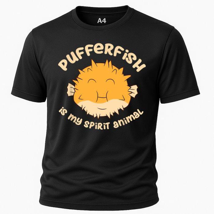 Pufferfish Is My Spirit Animal Funny Puffer Fish Cooling Performance Crew T-Shirt