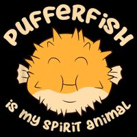 Pufferfish Is My Spirit Animal Funny Puffer Fish Drawstring Bag