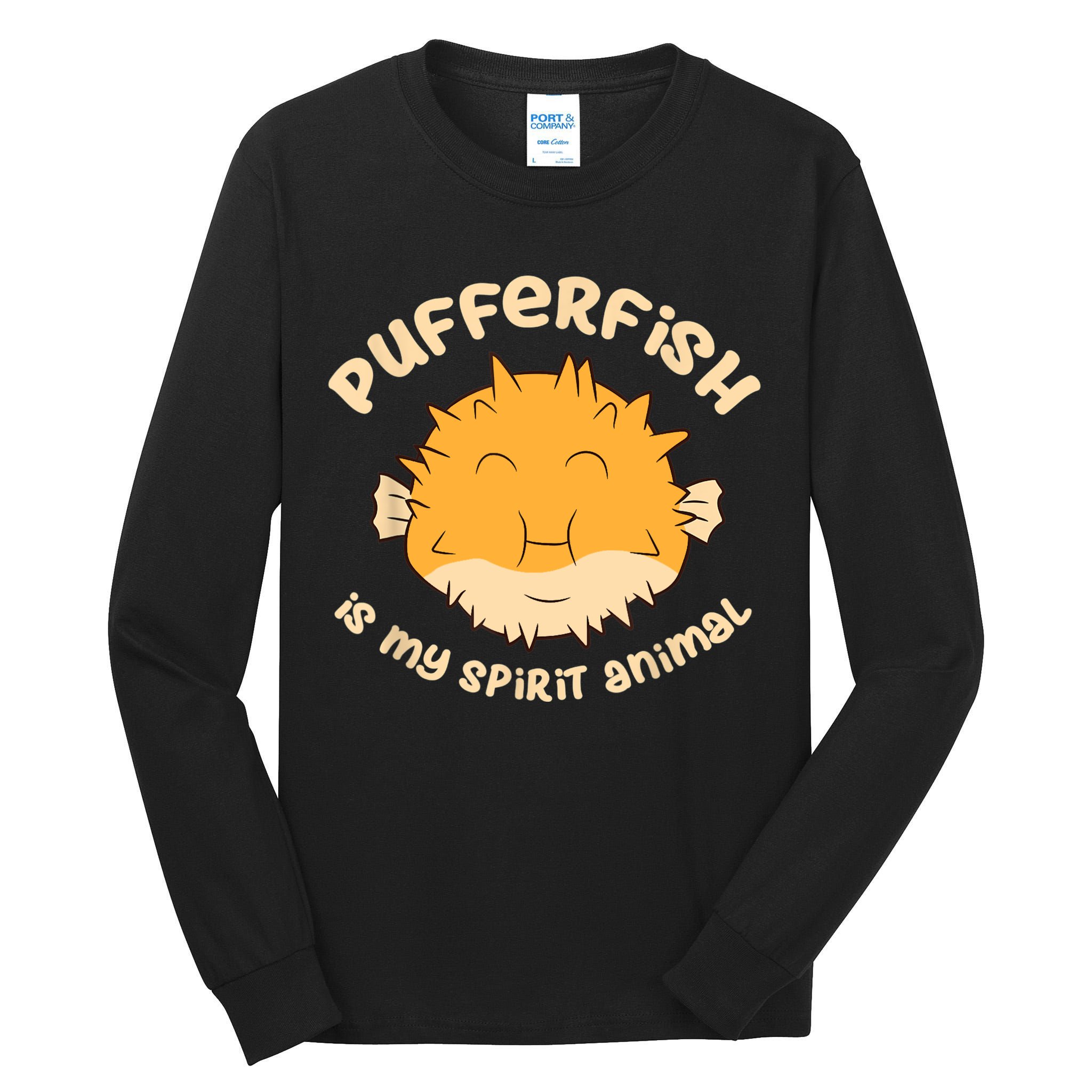Pufferfish Is My Spirit Animal Funny Puffer Fish Tall Long Sleeve T-Shirt