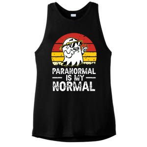 Paranormal Is My Normal Retro Ghost Hunting Halloween Ladies PosiCharge Tri-Blend Wicking Tank