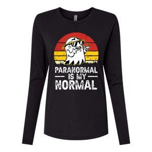 Paranormal Is My Normal Retro Ghost Hunting Halloween Womens Cotton Relaxed Long Sleeve T-Shirt