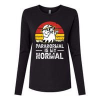 Paranormal Is My Normal Retro Ghost Hunting Halloween Womens Cotton Relaxed Long Sleeve T-Shirt