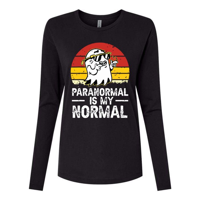 Paranormal Is My Normal Retro Ghost Hunting Halloween Womens Cotton Relaxed Long Sleeve T-Shirt