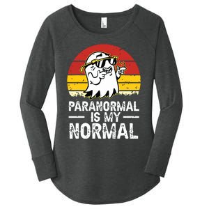 Paranormal Is My Normal Retro Ghost Hunting Halloween Women's Perfect Tri Tunic Long Sleeve Shirt