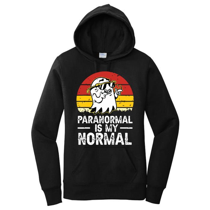 Paranormal Is My Normal Retro Ghost Hunting Halloween Women's Pullover Hoodie