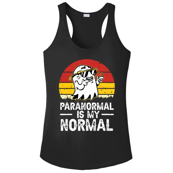 Paranormal Is My Normal Retro Ghost Hunting Halloween Ladies PosiCharge Competitor Racerback Tank