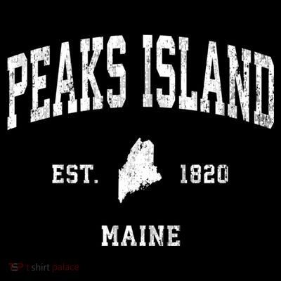 Peaks Island Maine Me Vintage Athletic Sports T-Shirt