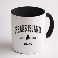 Peaks Island Maine Me Vintage Athletic Sports Mug