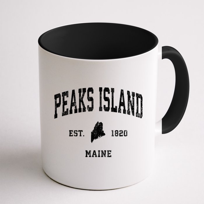 Peaks Island Maine Me Vintage Athletic Sports Mug