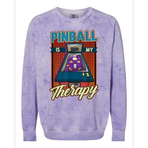 Pinball Is My Therapy Pinball Wizard Classic Retro Colorblast Crewneck Sweatshirt