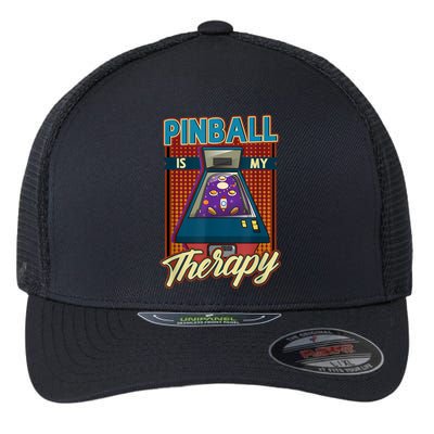 Pinball Is My Therapy Pinball Wizard Classic Retro Flexfit Unipanel Trucker Cap