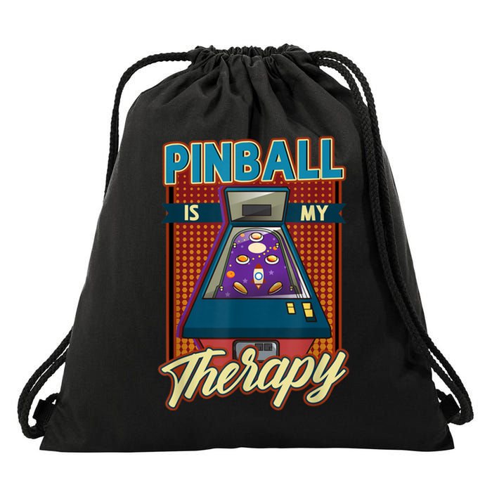 Pinball Is My Therapy Pinball Wizard Classic Retro Drawstring Bag