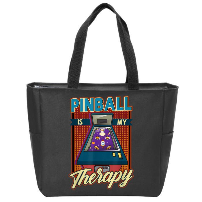 Pinball Is My Therapy Pinball Wizard Classic Retro Zip Tote Bag