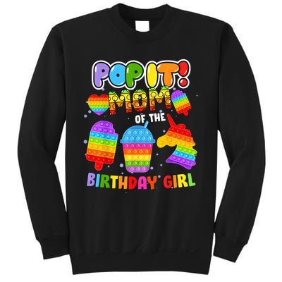 Pop It Mom Of The Birthday Girl Fidget Family Matching Sweatshirt