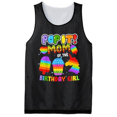 Pop It Mom Of The Birthday Girl Fidget Family Matching Mesh Reversible Basketball Jersey Tank