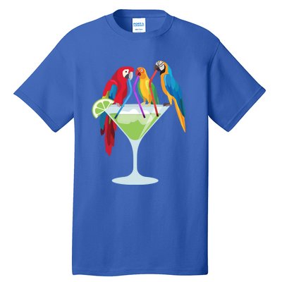 Parrots Ing Margarita Tropical Vacation Hawaiian Birds Cool Gift Tall T-Shirt