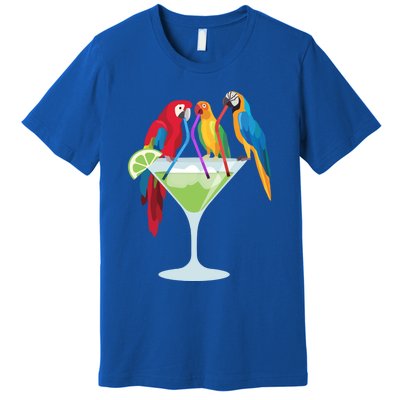 Parrots Ing Margarita Tropical Vacation Hawaiian Birds Cool Gift Premium T-Shirt