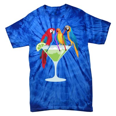 Parrots Ing Margarita Tropical Vacation Hawaiian Birds Cool Gift Tie-Dye T-Shirt