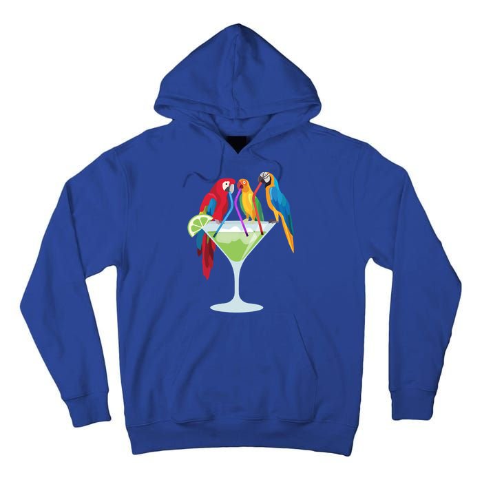 Parrots Ing Margarita Tropical Vacation Hawaiian Birds Cool Gift Tall Hoodie