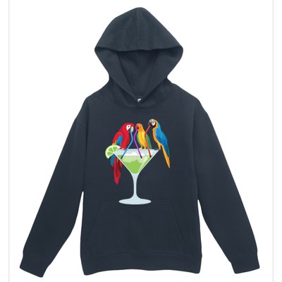 Parrots Ing Margarita Tropical Vacation Hawaiian Birds Cool Gift Urban Pullover Hoodie