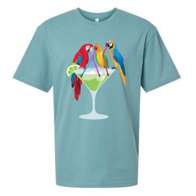 Parrots Ing Margarita Tropical Vacation Hawaiian Birds Cool Gift Sueded Cloud Jersey T-Shirt