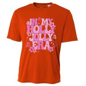 Pink In My Holly Xmas Jolly Era Groovy Retro Christmas Gift Cooling Performance Crew T-Shirt