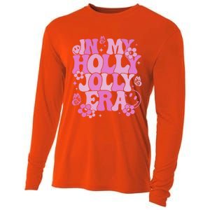 Pink In My Holly Xmas Jolly Era Groovy Retro Christmas Gift Cooling Performance Long Sleeve Crew