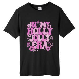 Pink In My Holly Xmas Jolly Era Groovy Retro Christmas Gift Tall Fusion ChromaSoft Performance T-Shirt