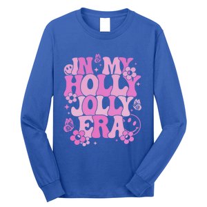 Pink In My Holly Xmas Jolly Era Groovy Retro Christmas Gift Long Sleeve Shirt