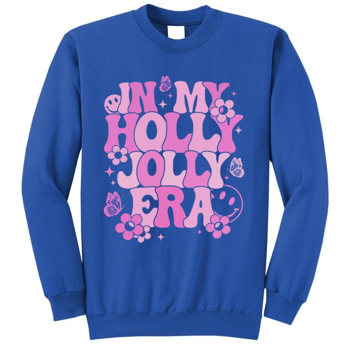 Pink In My Holly Xmas Jolly Era Groovy Retro Christmas Gift Sweatshirt