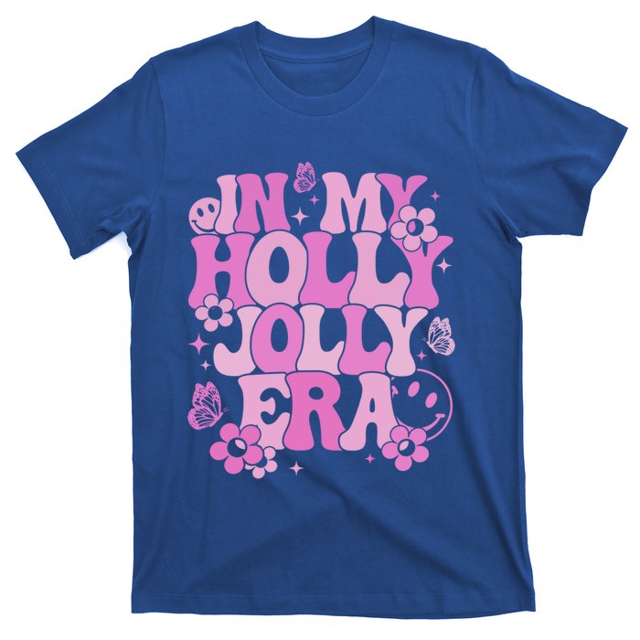 Pink In My Holly Xmas Jolly Era Groovy Retro Christmas Gift T-Shirt