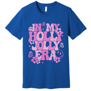 Pink In My Holly Xmas Jolly Era Groovy Retro Christmas Gift Premium T-Shirt