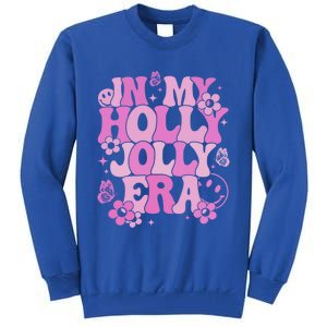 Pink In My Holly Xmas Jolly Era Groovy Retro Christmas Gift Tall Sweatshirt